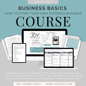 start your own tutoring business with business basics course