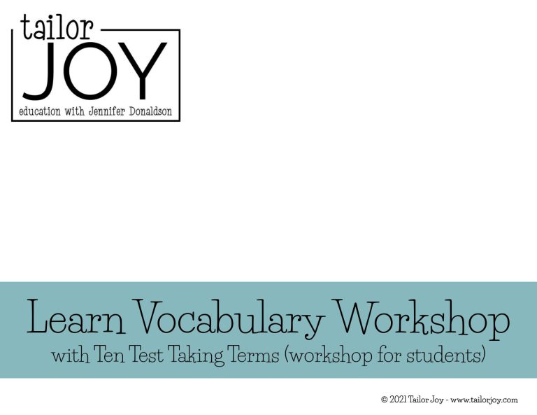 Learn Vocabulary Workshop title slide
