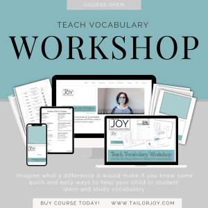teach vocabulary workshop
